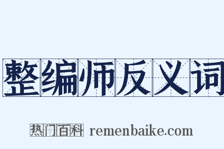 整编师反义词是什么意思的图片